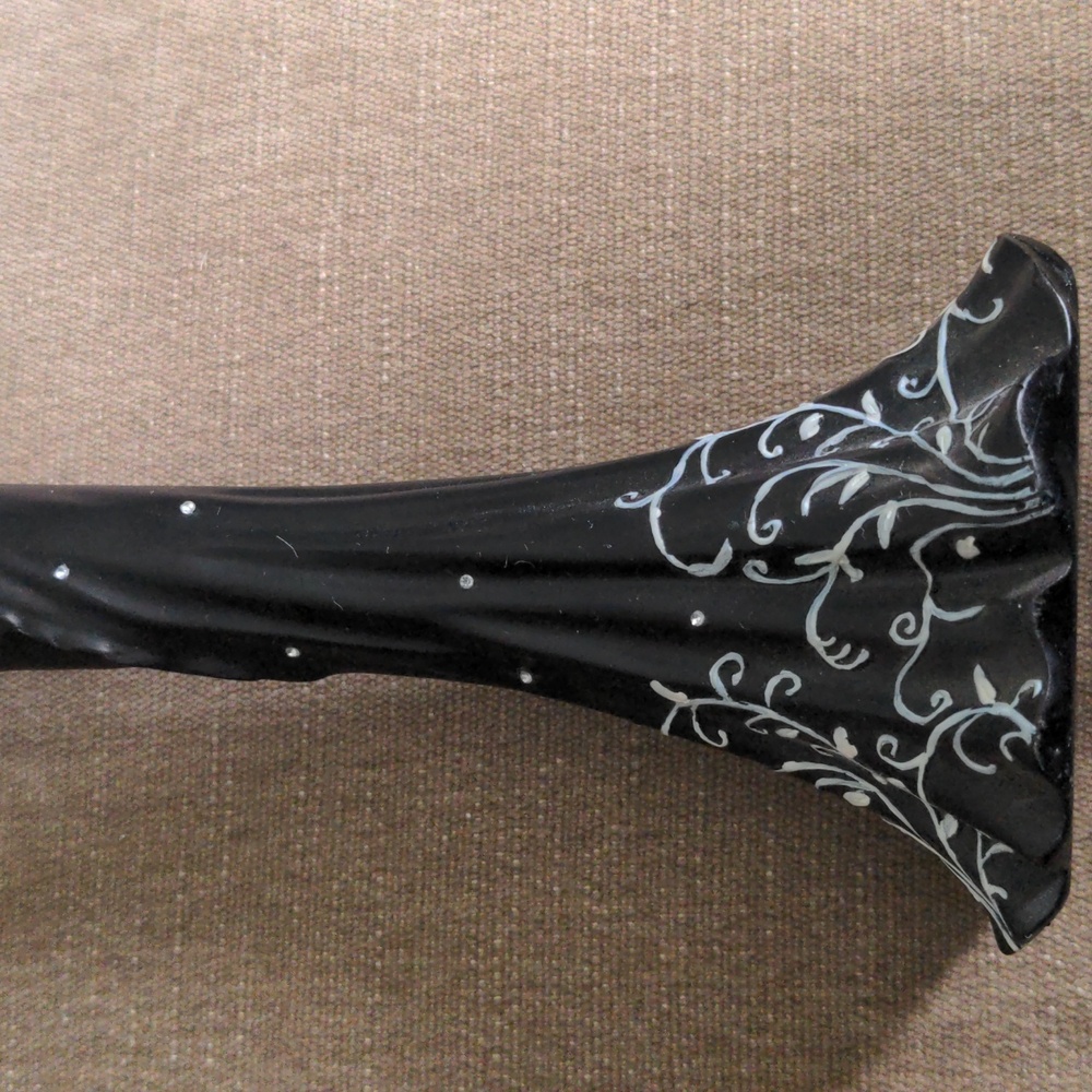 2 Elegant Dress Form Jewelry Holders - Black & White Set. 15" High, Rhinestones - Picture 6 of 9